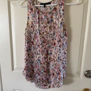 Theyskens' Theory Pink and Gray Sleeveless Tank Top